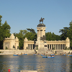 Madrid building at early evening