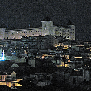 The palace at night