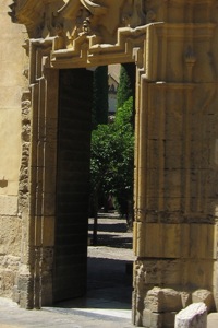 A door in the old part of Cordoba, Spain