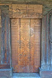 A door to an old house in rural Romania