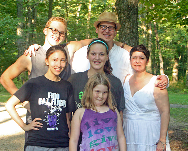 Ron and Amy with kids