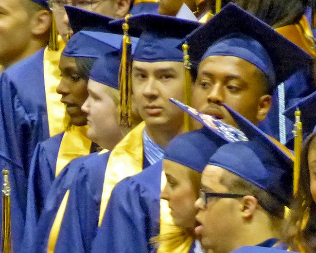 Sebastian ready for high school graduation ceremony