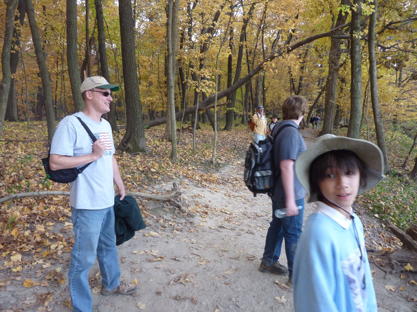 On the trail after lunch