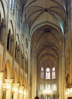 Ceiling of the Notre Dame cathedral