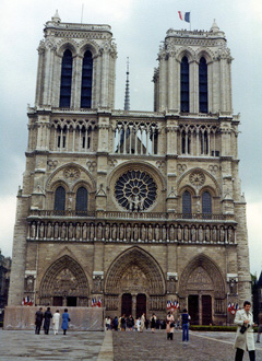 Western side of Notre Dame Cathedral